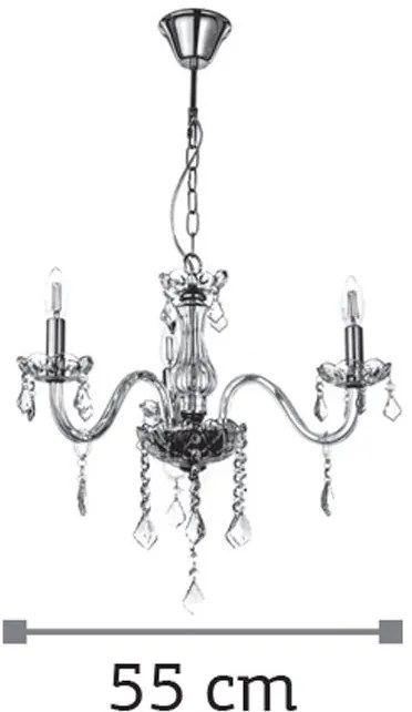 Плафон InLight 5314-3 3-лампи-Transparent