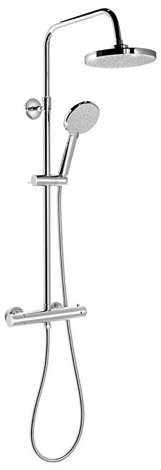 Aqualine - Душ комплект с термостатичен смесител LIGA лъскав хром