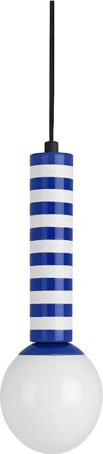 Синьо метално висящо осветително тяло ø 12 cm Rayado Retro – Leitmotiv