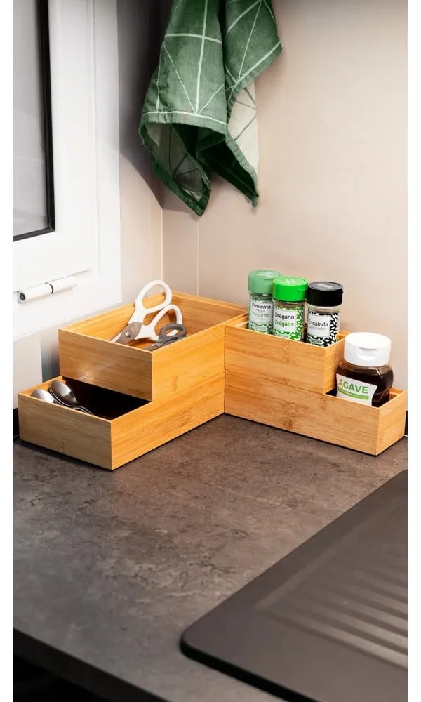 Бамбуков органайзер Woody, 30 x 15 x 6,35 cm - Compactor