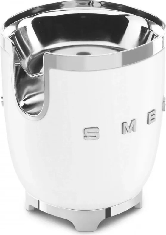 Електрическа цитрус преса Smeg CJF11WHMEU, 70 W, Антикапкова система, Противоплъзгаща се основа, Бял мат