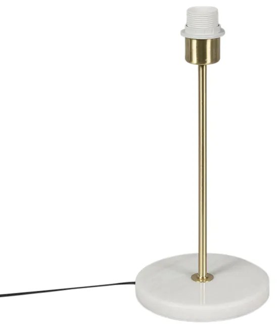 Класическа настолна лампа месинг с мраморна основа - Kaso