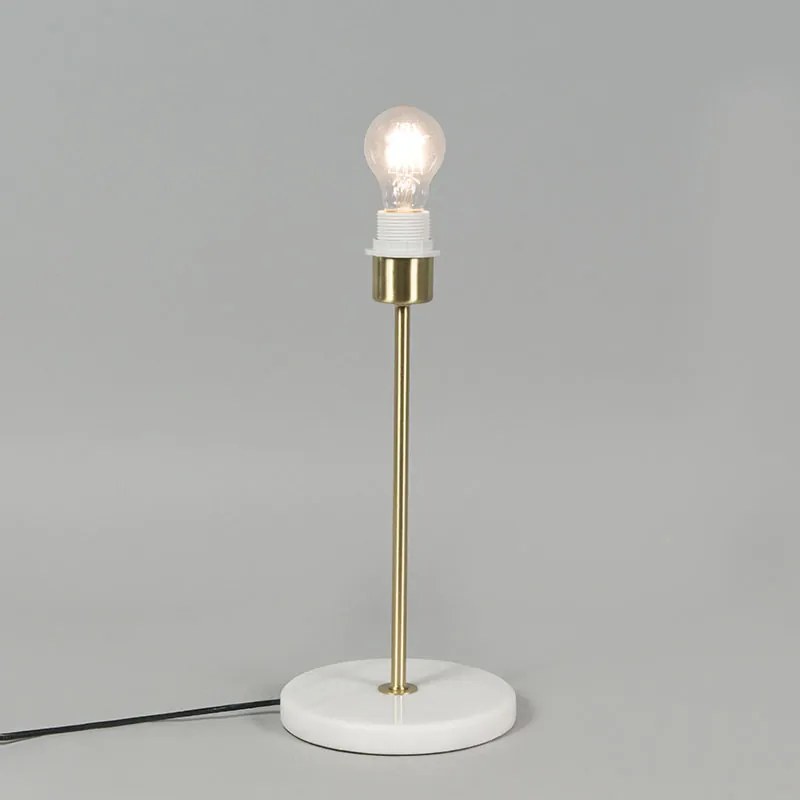 Ретро настолна лампа месинг с рамка Granny Black 25 cm - Kaso