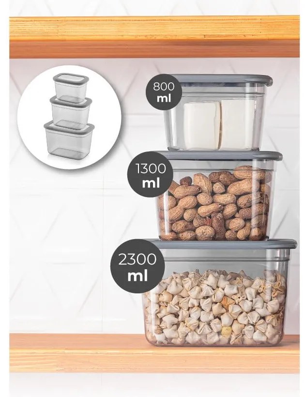 Кутии за храна в комплект от 3 бр. – Hermia