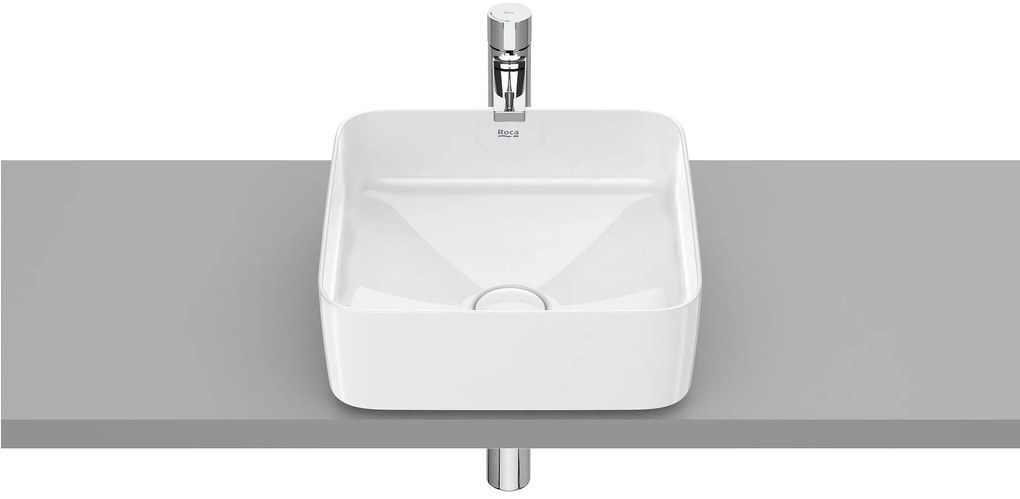 Умивалник за върху плот, A327532000, Roca, керамика, бял, 37x37x14см