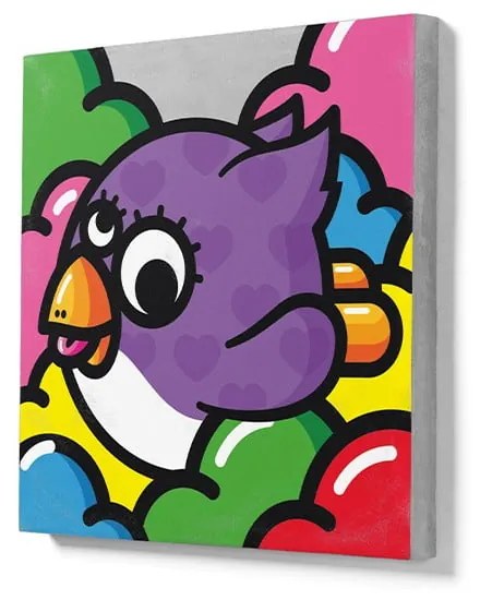 Бетонна картина за стена Volante Violette, 50 x 50 cm Oiselle Volante - Lyon Béton