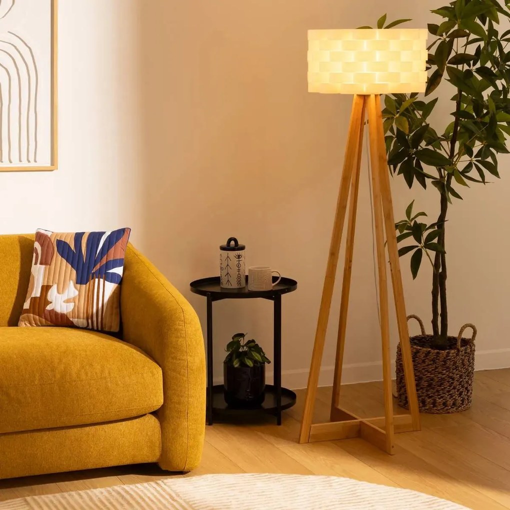 Лампион atmosphera Moki, Бамбук, Бял, 150 cm