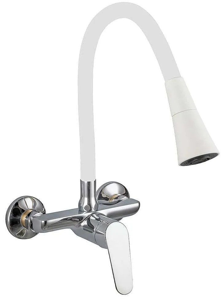Смесител за кухня LINNI WHITE MATT ICF 5108152W 7789, месингов, бял мат, 47x17.5х28.3см