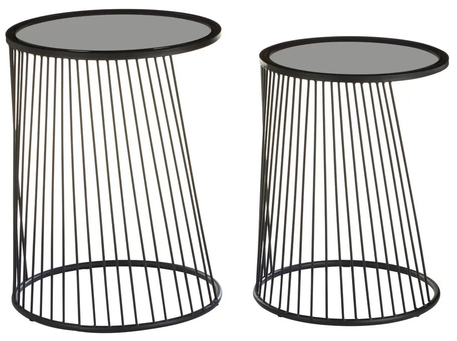 Кръгли маси със стъклен плот в комплект от 2 Trento - Premier Housewares