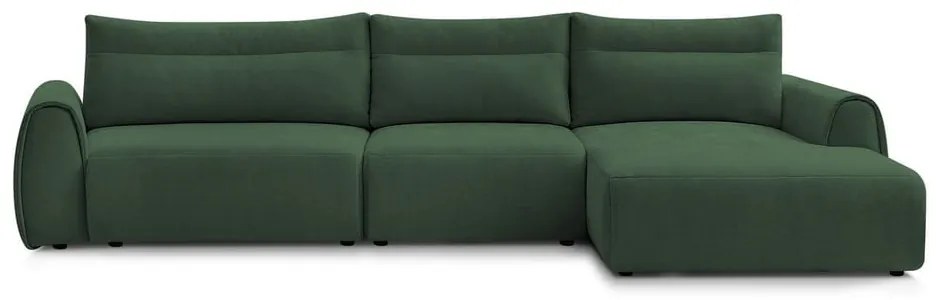 Тъмнозелен ъглов диван Aden – Bobochic Paris