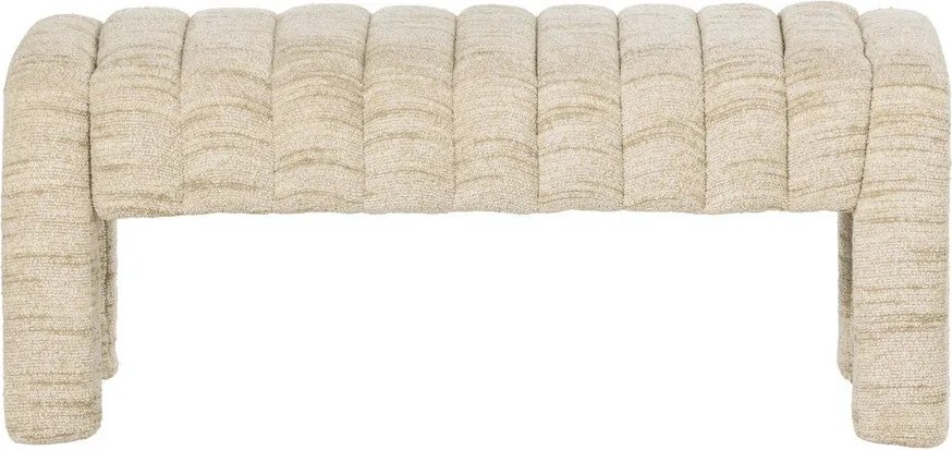 Бежова подплатена пейка от прежда с примки от букле Frex – WOOOD