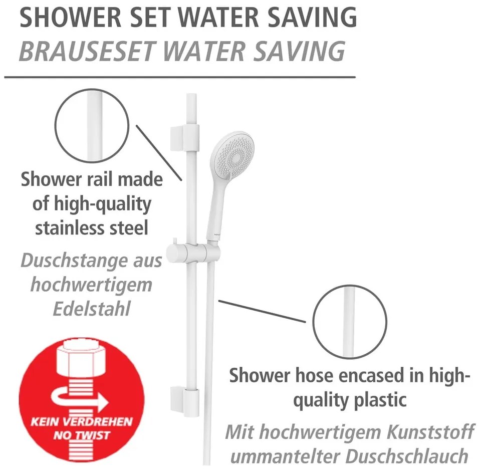 Бял душ комплект от неръждаема стомана 70 cm Watersaving – Wenko
