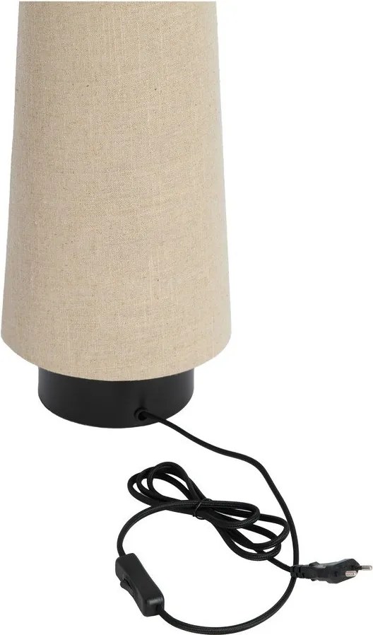 Бежова метална настолна лампа с текстилен абажур (височина 42 cm) Howie – Light & Living