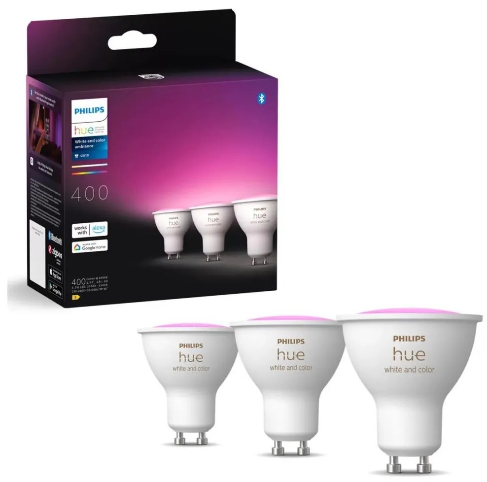 К-кт 3x LED RGBW Димируема крушка Philips Hue WACA GU10/4,2W/230V 2000-6500K