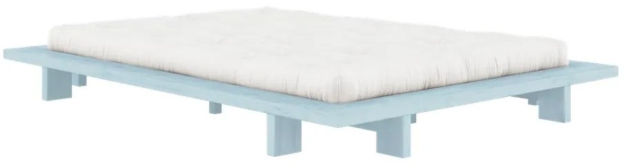 Светлосиньо двойно легло от масивен бор с включена подматрачна рамка 140x200 cm Japan – Karup Design