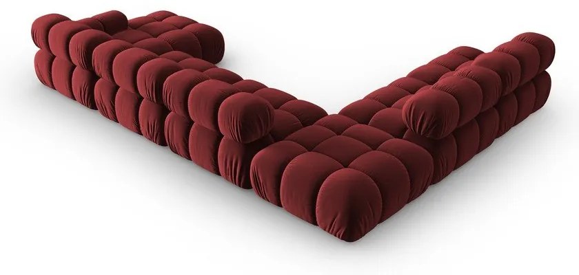 Червен кадифен диван 379 cm Bellis - Micadoni Home