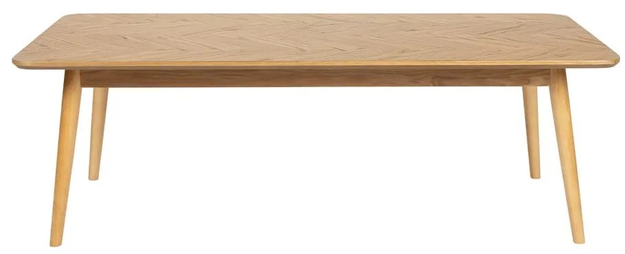 Масичка за кафе с дъбов плот в естествен цвят 60x120 cm Fabio – White Label