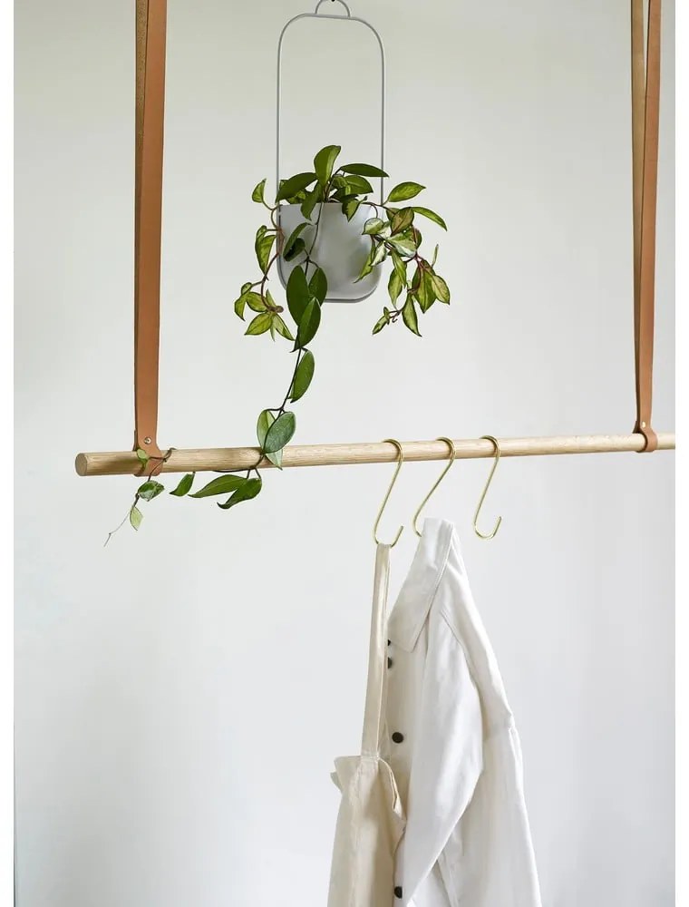 Комплект от 2 светлосиви висящи железни саксии Juro Lotus - Hübsch