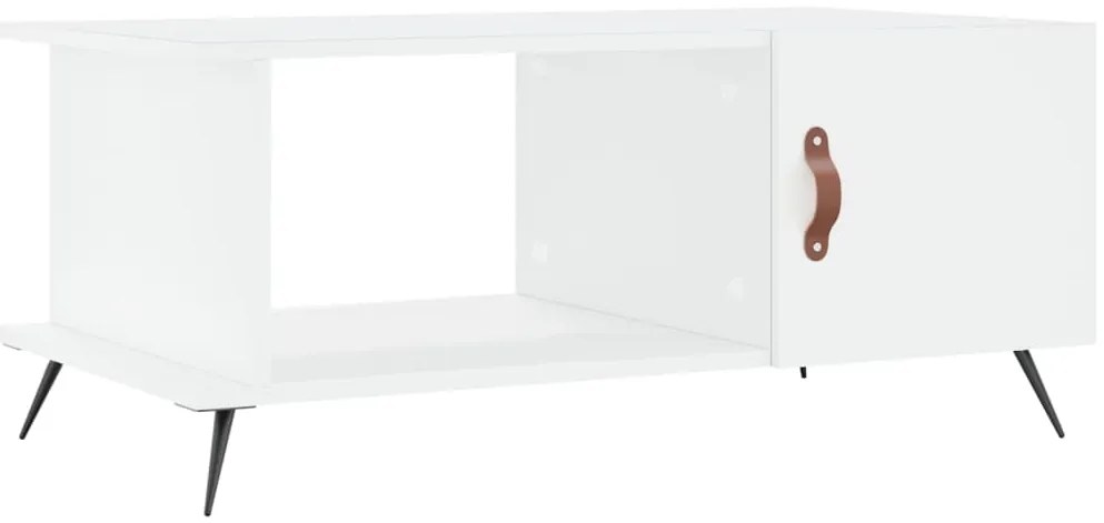 829460 vidaXL Кафе маса, бяла, 90x50x40 см, инженерно дърво