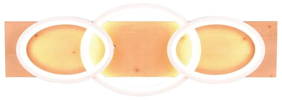 Бяло-кафява LED лампа за таван с възможност за димиране 33x97 cm Barca - Trio