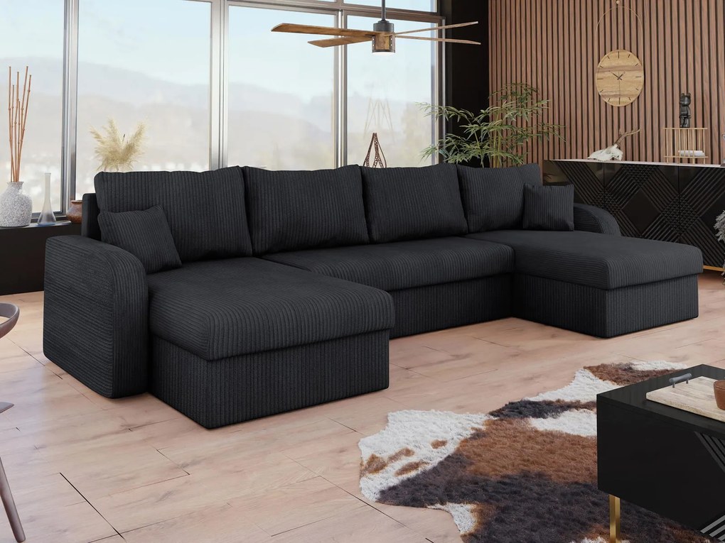 Ъглов Диван Крис U - Антрацит