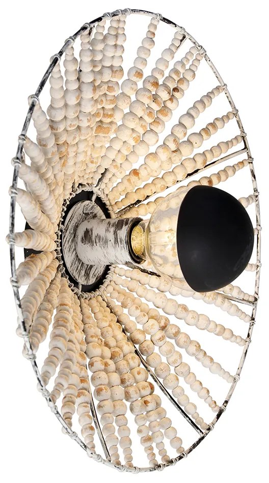 Ориенталски стенен аплик бежов с мъниста - Moti