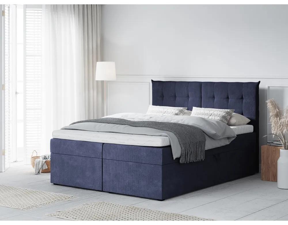 Тъмносиньо двойно легло , 180 x 200 cm Echaveria - Mazzini Beds