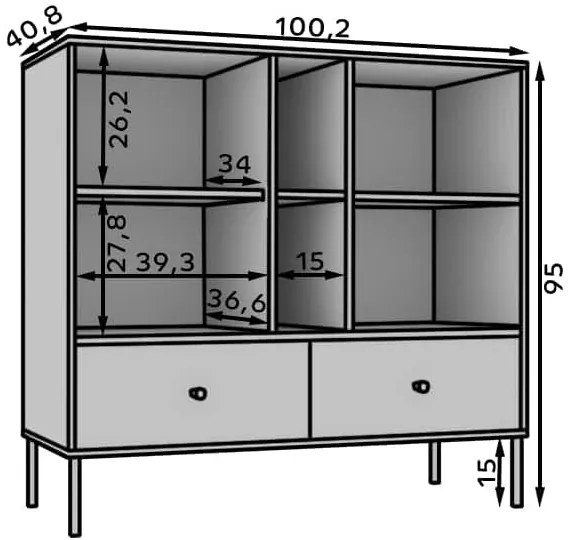 Бюфет Code 2D2S2P-Prasino