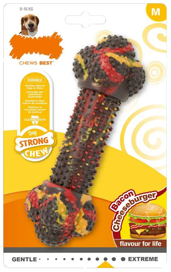 Dog teether Nylabone Strong, Хамбургер, Размер М