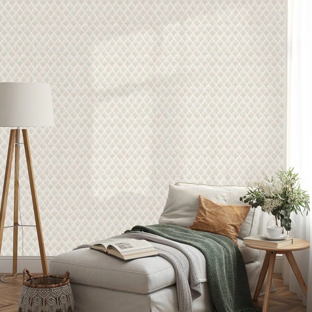 Самозалепващ тапет – Светли бежови геометрични мотиви