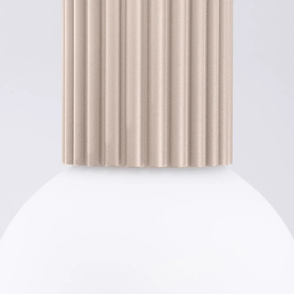 Синьо осветително тяло за таван със стъклен абажур ø 12 cm Orbital – Sollux