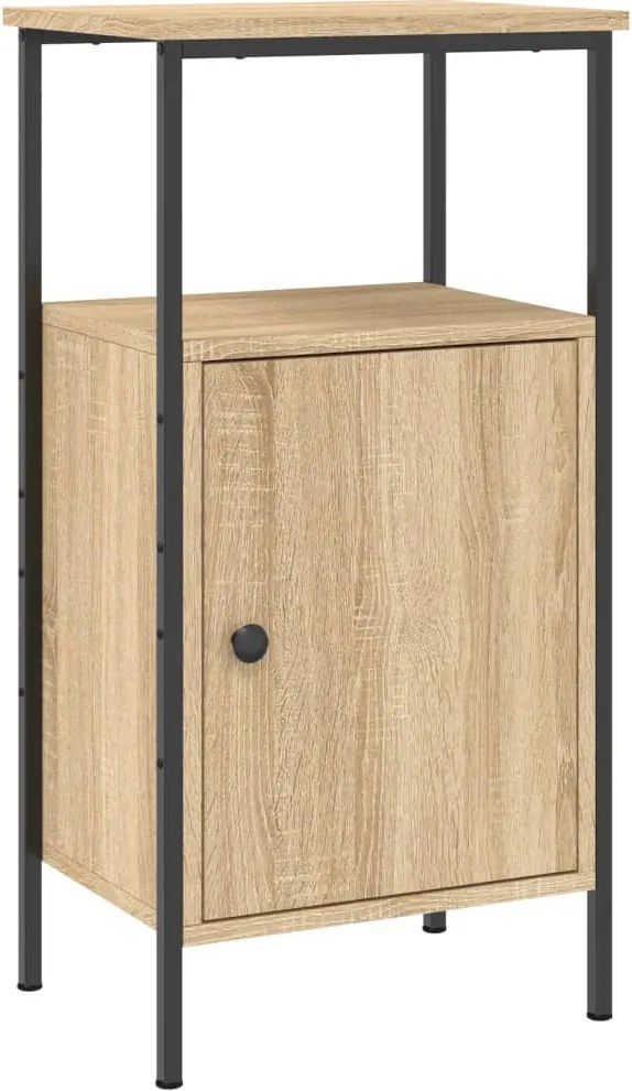 825925 vidaXL Нощно шкафче, дъб сонома, 41x31x80 см, инженерно дърво