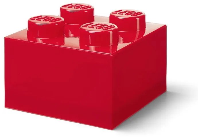 Червена пластмасова детска кутия за съхранение 25x25x18 cm – LEGO®