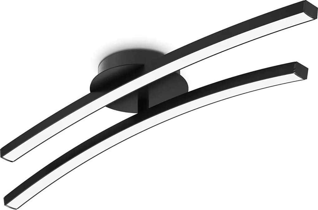 LED таванно осветително тяло 2xLED/6W/230V 3000K черно