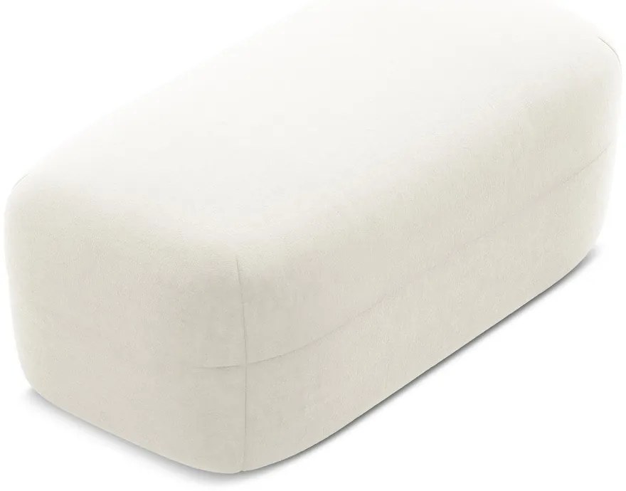 Бяла кадифена табуретка Moana – Makamii