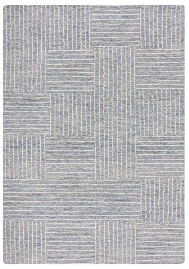 Светлосин ръчно изработен вълнен килим 160x230 cm Memphis Wool – Flair Rugs