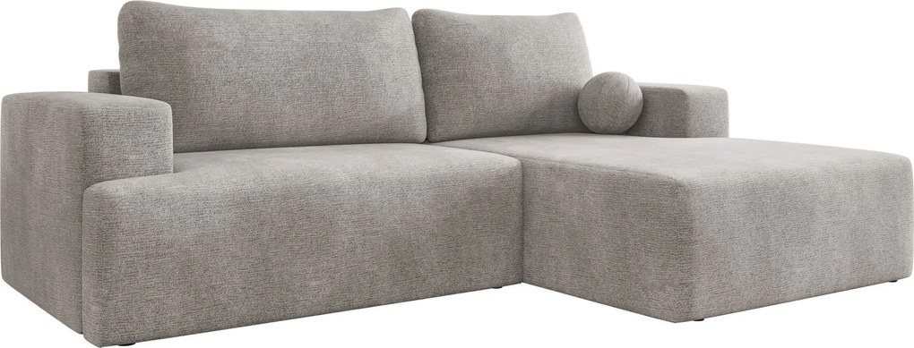 Ъглов Диван Миво-Сребристо Сив-Десен