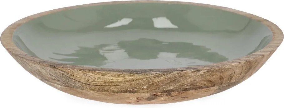 Зелена дървена купа ø 38 cm Thara – Yes Everyday