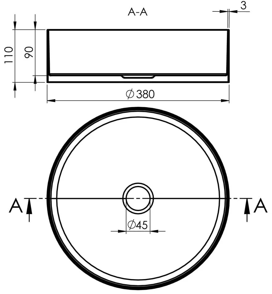 Кръгла мивка от неръждаема стомана в златисто ø 38 cm Aurum – Sapho