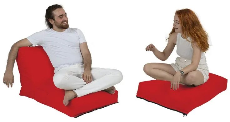 Градински пуф Siesta Sofa Bed Pouf, цвят Червен