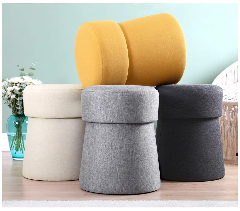 Кремава табуретка Beans – Artie