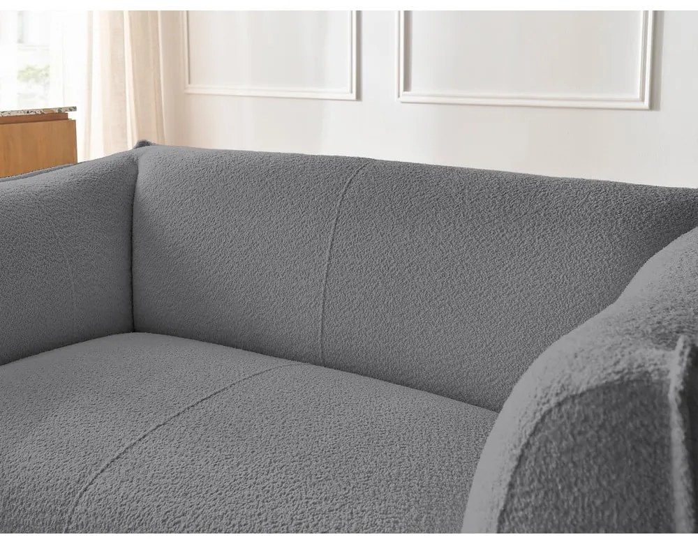 Тъмносив диван от прежда с примки от букле 170 cm Giorgia – Bobochic Paris