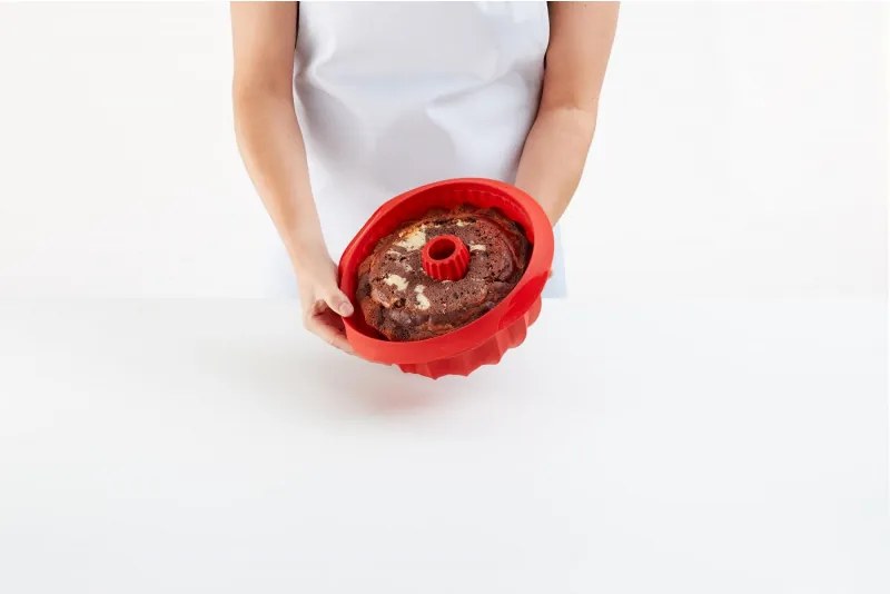 Форма за печене Lekue 1009480, Ø22x8 см, 1 л, Платинен силикон, От -60°C до +220°C, Червен