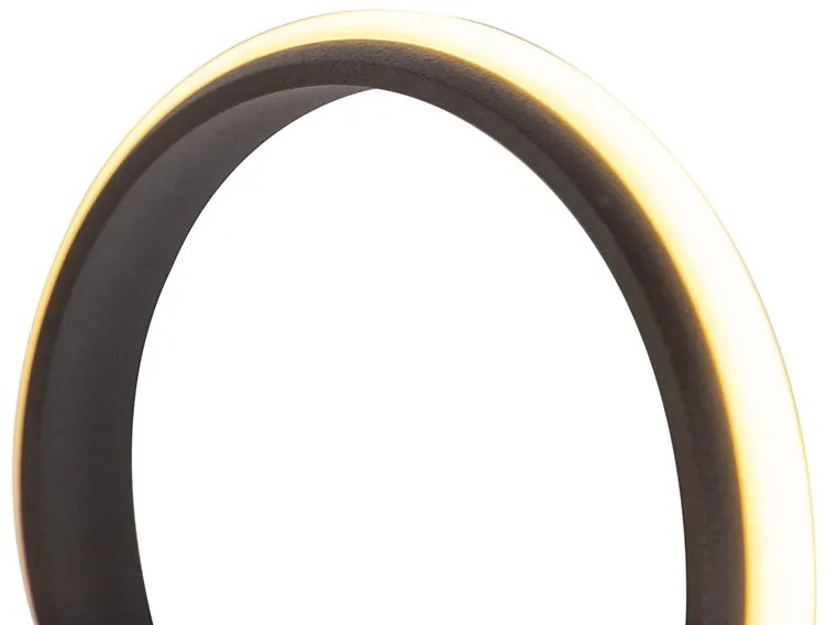 Дизайнерски висящ аплик черен димируем с LED голям - Twisted