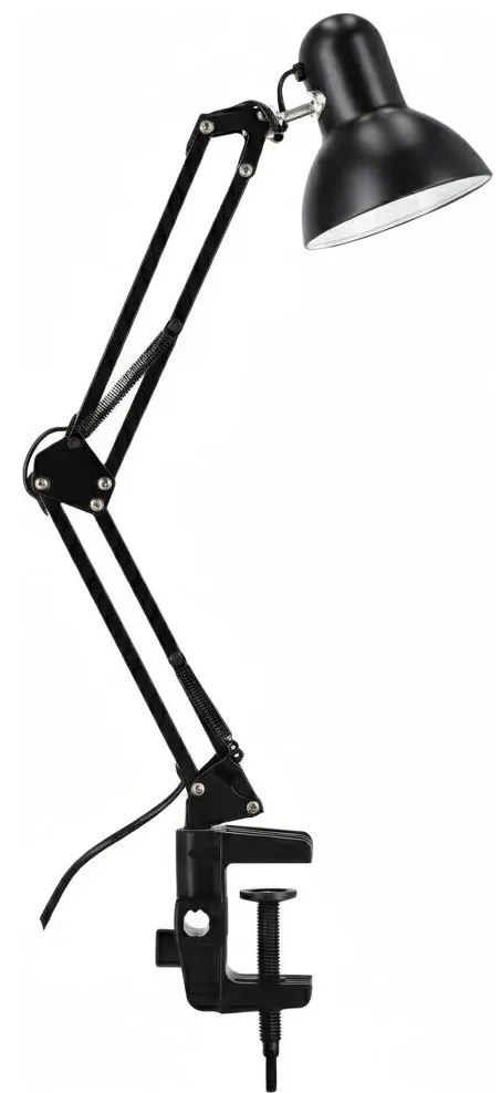 Настолна лампа с щипка 1xE27/60W/230V черна