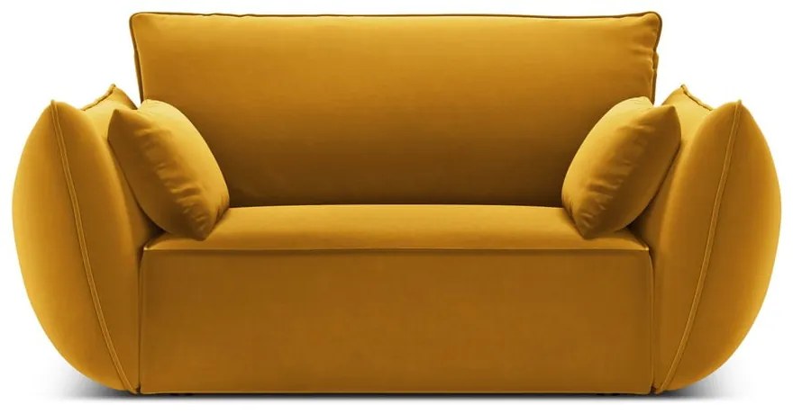 Кадифено кресло в цвят горчица Vanda – Mazzini Sofas