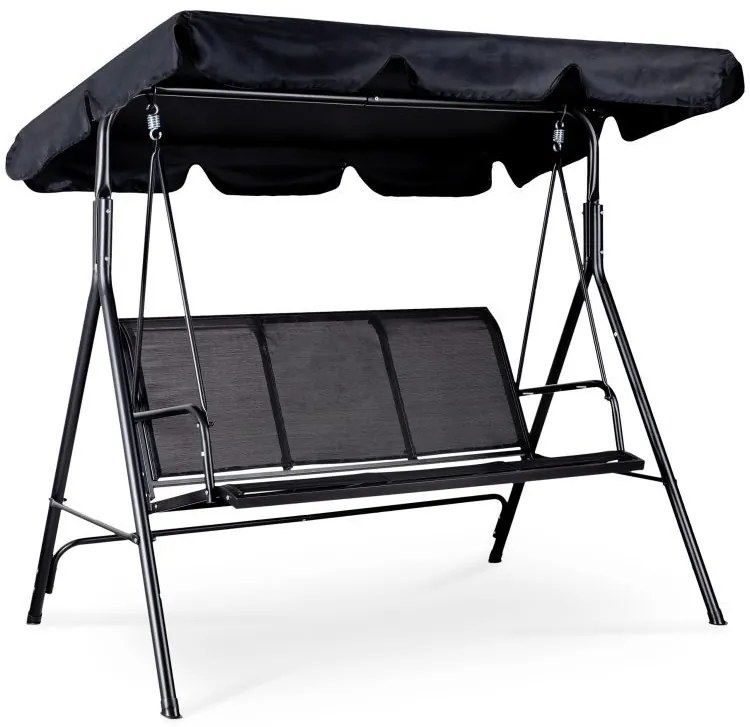 Градинска люлка за 3 лица с регулируем сенник