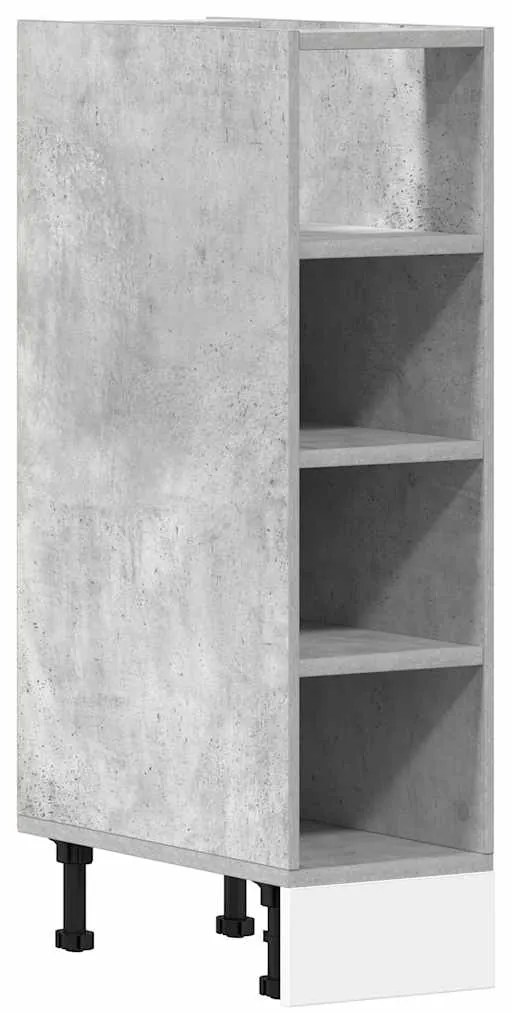 854187 vidaXL Долен шкаф Riga Бетон сив 20x44,5x81,5 cm Инженерна дървесина