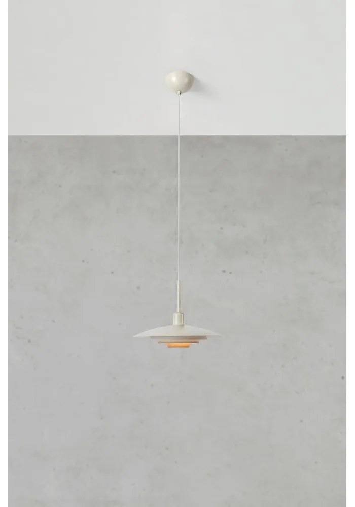 Бежово висящо осветително тяло с метален абажур ø 35 cm Piny – Markslöjd