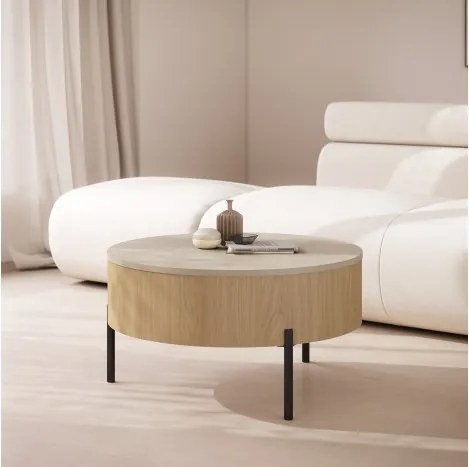 ФРИДА Бежово [Шампанско] / Оазис Дъб – МОДЕРНА ХОЛНА МАСА С ПОВДИГАЩ ПЛОТ И СКРИТО ПРОСТРАНСТВО ЗА СЪХРАНЕНИЕ